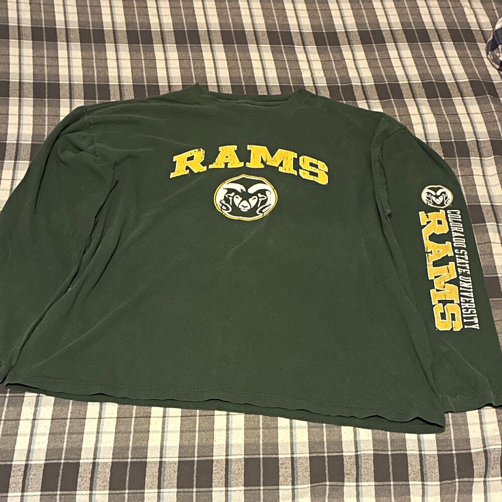 Vintage KA, Inc. Colorado State Rams NCAA Official Long Sleeve Shirt Green 2XL